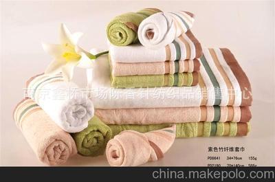 南京鑫橋市場(chǎng)陳香針紡織品銷售中心 專業(yè)供應(yīng)正品中國(guó)結(jié)竹纖維高檔毛巾系列